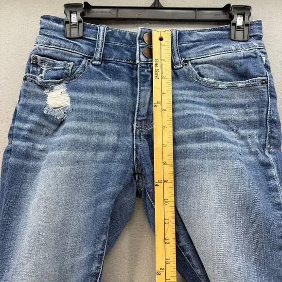 BKE Jeans Women's 25 (2) Blue Stella Mid-Rise Slim Fit Ankle Skinny Preppy - Picture 11 of 13